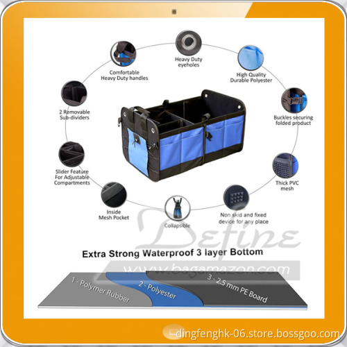 Collapsible Cargo Trunk Organizer for car